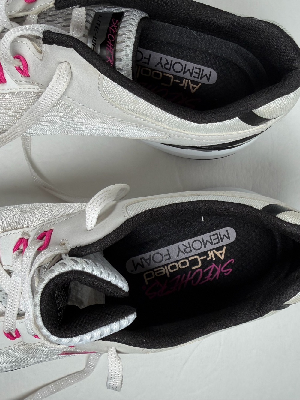 Skechers Air-Cooled Memory Foam Athletic Sneakers Women’s 9 Off White Pink - Picture 10 of 15